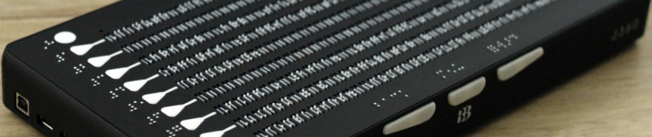 Canute, der weltweit erste erschwingliche mehrzeilige Braille-E-Reader mit 360 Zellen.